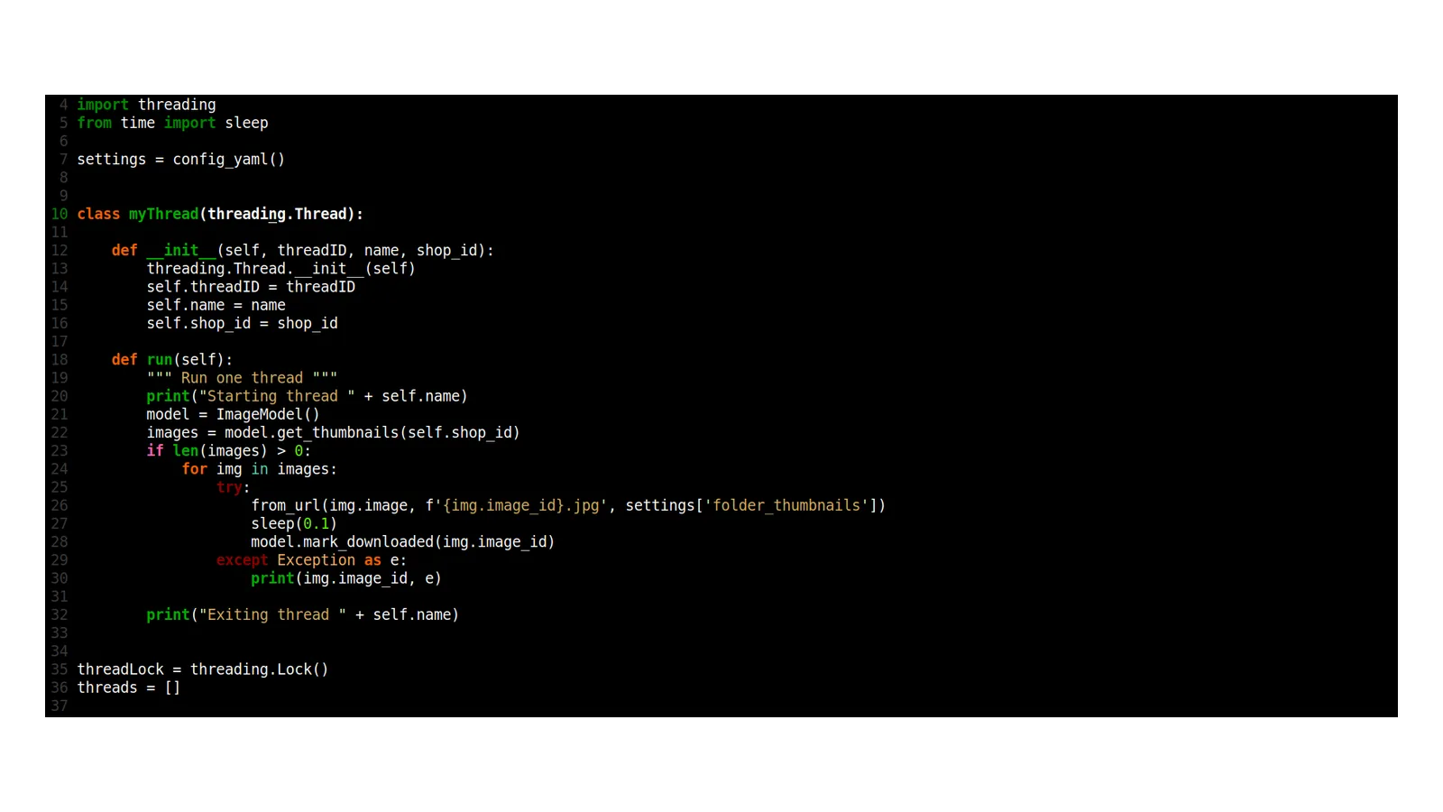 Python code and image processing in a multimodal RAG workflow